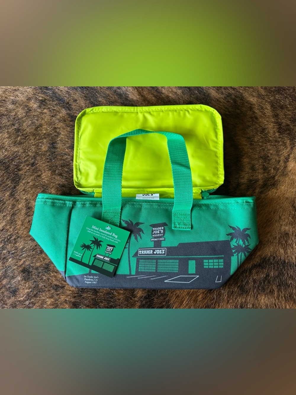 Trader Joe's Green Mini Insulated Tote Bag
